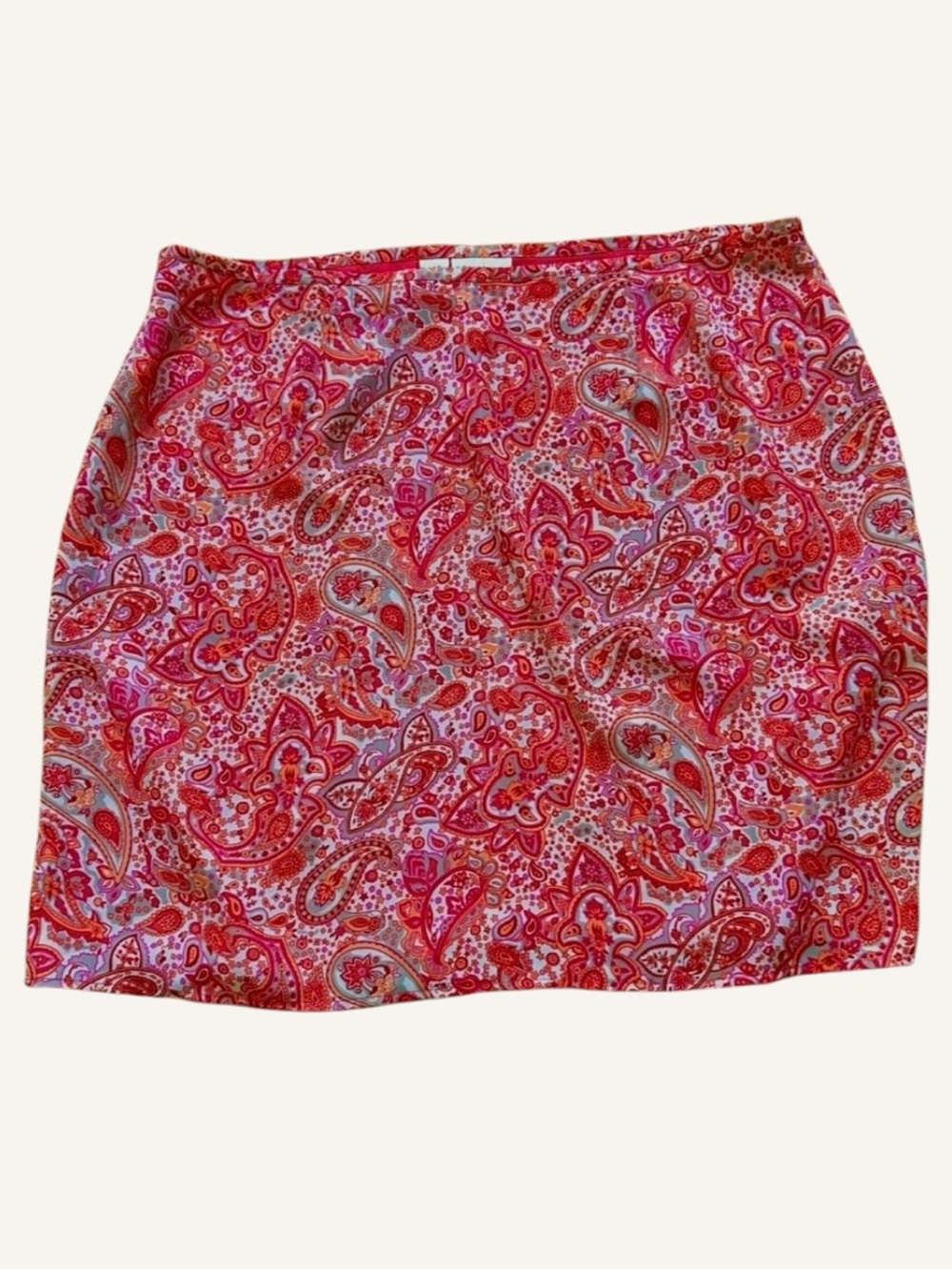 🛍️ Apostrophe Woman Pink Paisley Mini Skirt | 24W | Resort Vacation Coastal Chic